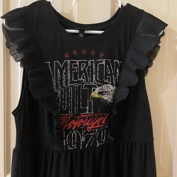 Torrid Sleeveless Dress with Ruffles  Vintage Americana Eagle Print Size 0 14 - Picture 3 of 6